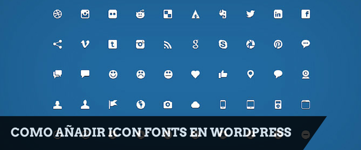 Como usar icon fonts en WordPress.